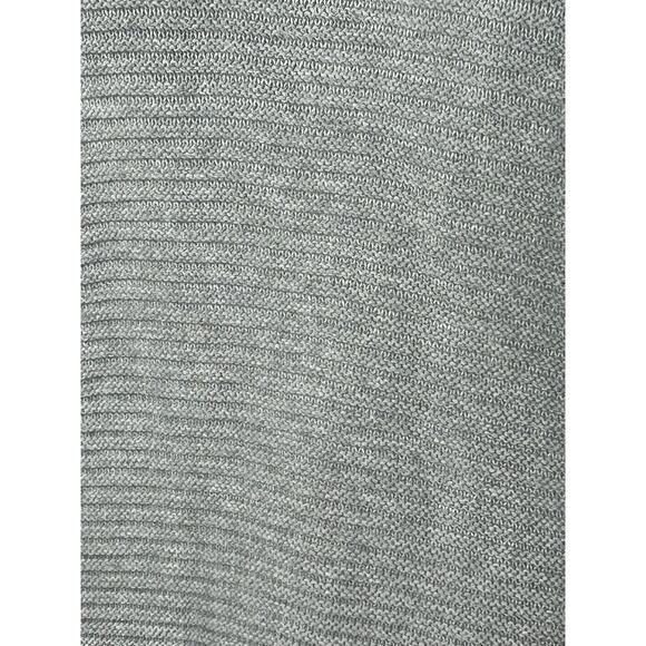 Vince Camuto Mock Neck Grey Ribbed Sweater Size Medium Cotton Knit Minimalist - Picture 8 of 12